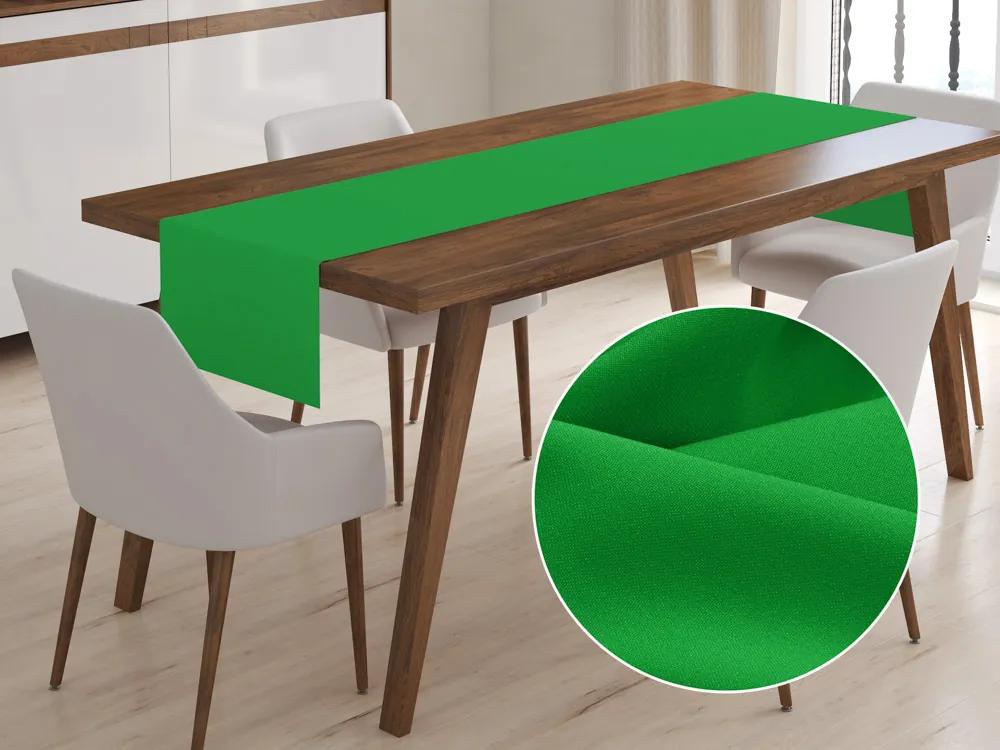 Biante Dekoračný behúň na stôl Rongo RG-061 Sýto zelený 20x180 cm