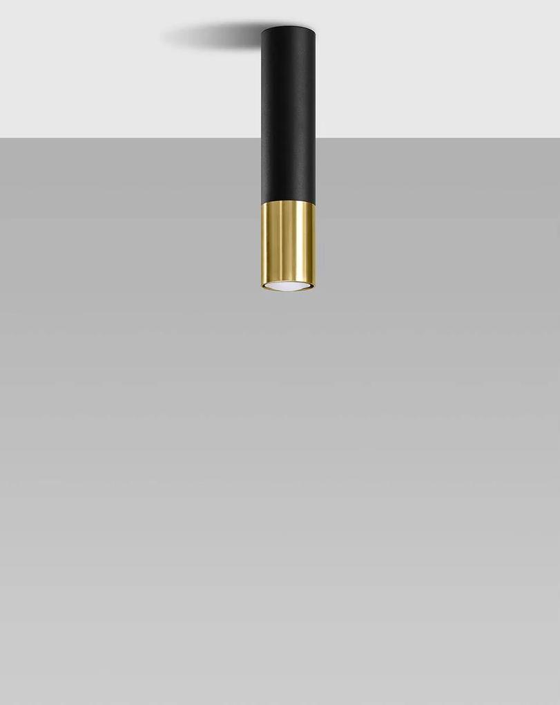 Stropné svietidlo Loopez, 1x čierne kovové tienidlo, g