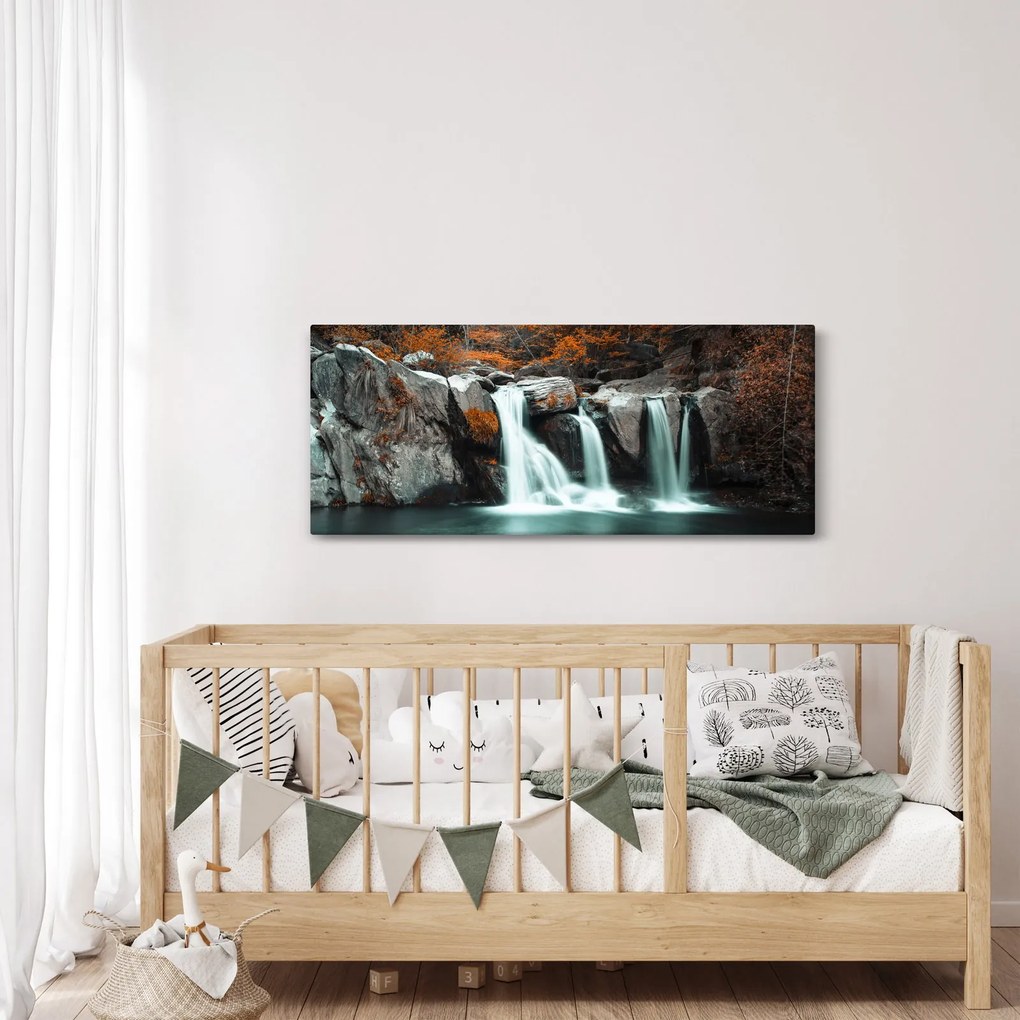 Obraz - Vodopády (120x50 cm)