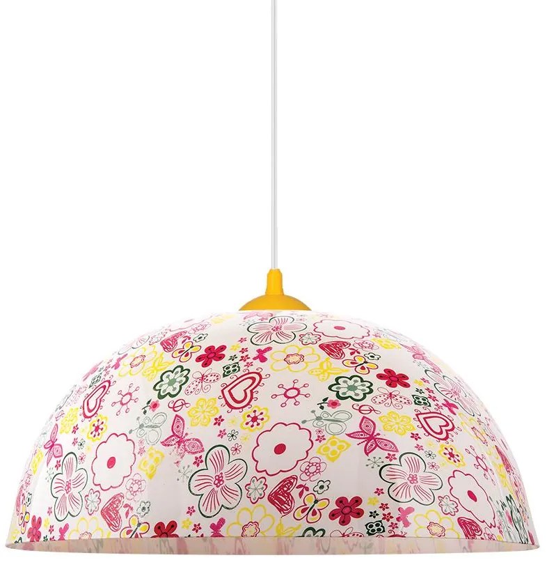 Prezent 74201 - Detský luster na lanku FLOWERS 1xE27/60W/230V