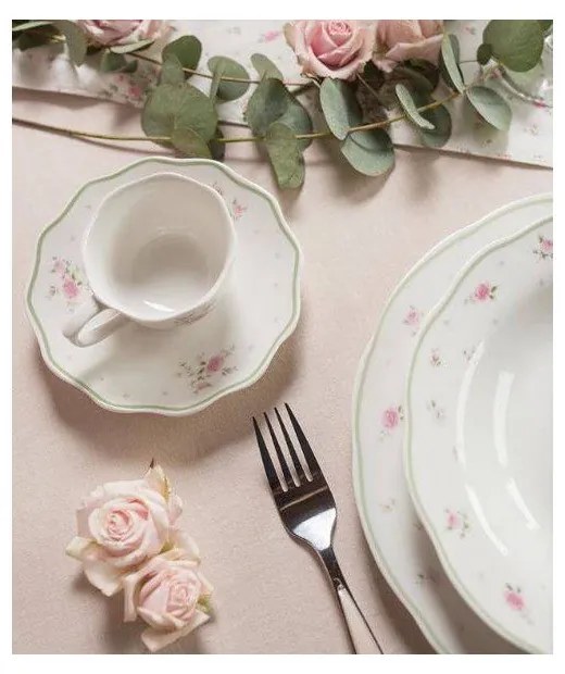 Biely porcelánový podnos Brandani Nonna Rosa