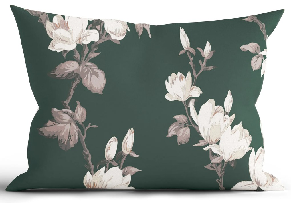 Bavlnená obliečka na vankúš Renforcé 40 × 60 cm - Johari tmavo zelené