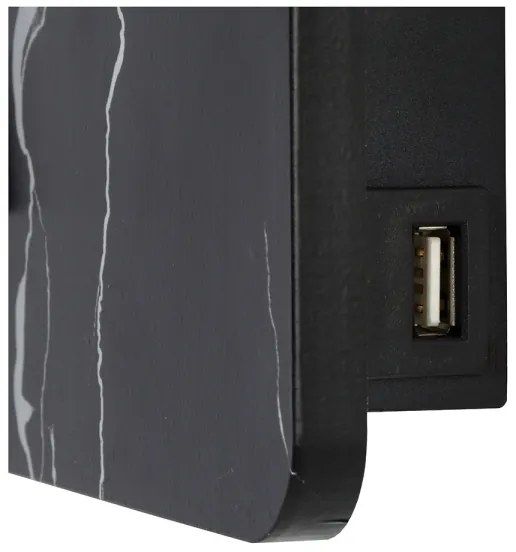 Lucide 77282/03/30 - LED Nástenné bodové svietidlo OREGON LED/4W/230V USB čierna