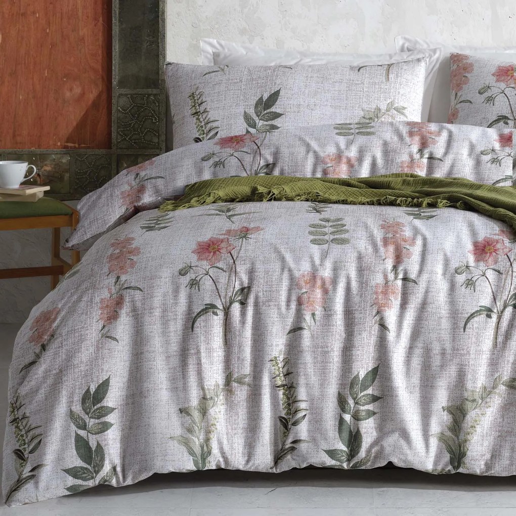 RENFORCÉ OBLIEČKY SILE EXCLUSIVE 160X200 CM, 2KS 70X80 CM KVETY