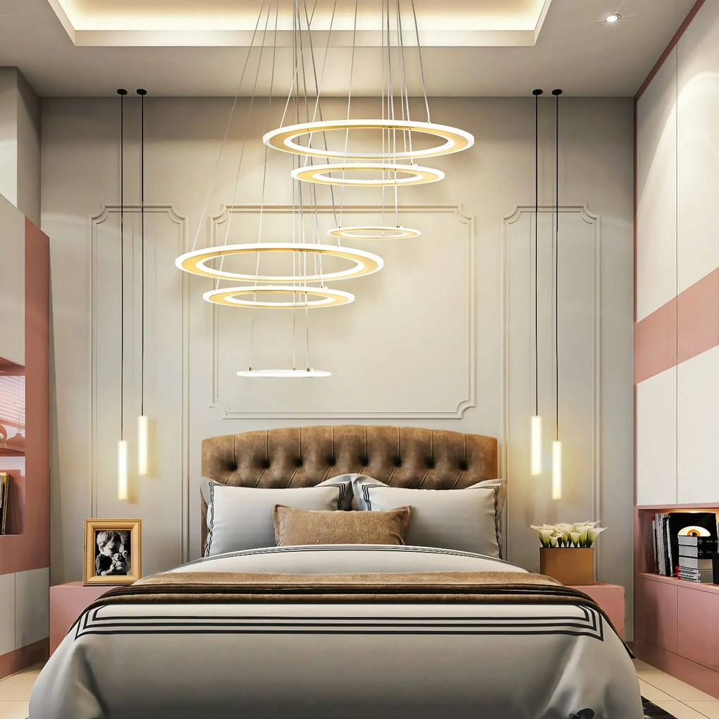 Toolight Toolight, LED stropné svietidlo 46cm, 100W, LED G041-3CP, zlatá matná, OSW-06308