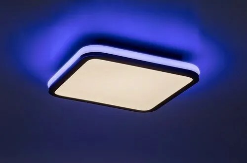 Rabalux 71399 funkčné stropné LED svietidlo Serkan 43W, čierna/biela