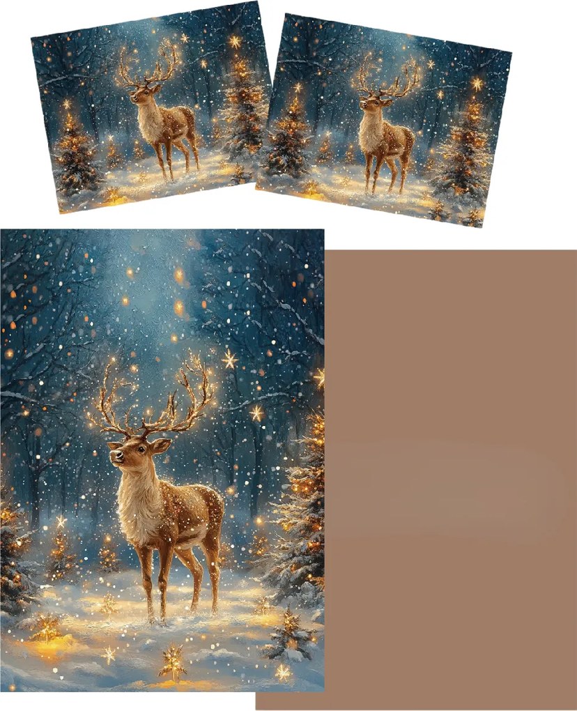 3D obliečky z mikrovlákna STARLIGHT DEER farebné Rozmer obliečky: 70 x 90 cm | 140 x 200 cm