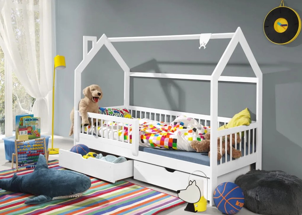 Detská Domčekové posteľ OTAKAR so zásuvkami - 200x90 cm