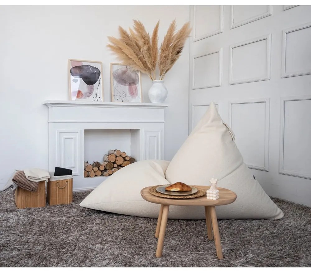 Svetlosivý sedací vak z textílie buklé Razzmatazz – SLOWDOWN