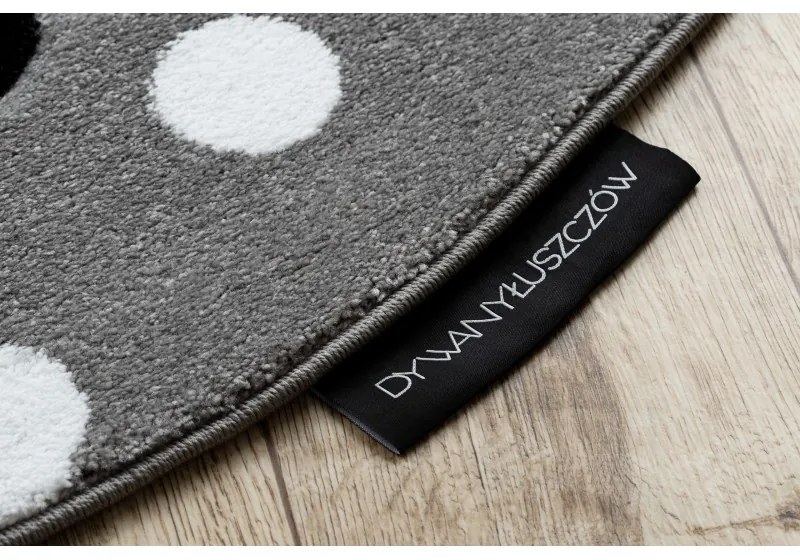 Dywany Łuszczów, Detský kusový koberec Petit Dolly sheep grey kruh, 120x120 (priemer) kruh, ružová, detská izba