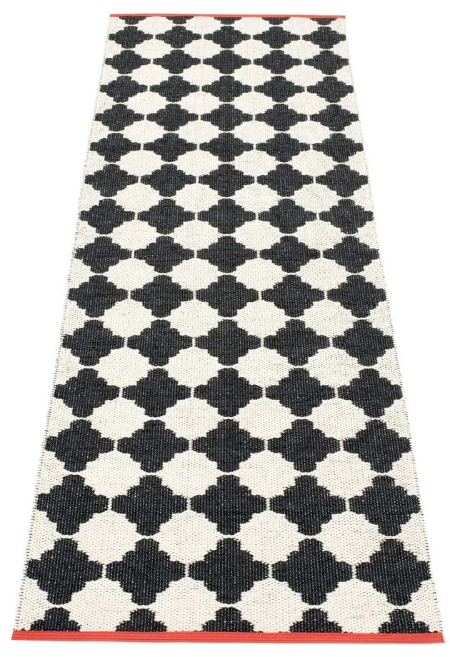 Čierno-biely vnútorný a vonkajší behúň 70x225 cm Marre Black Coral – Pappelina