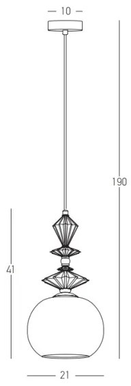 Zambelis 22079 - Luster na lanku 1xE27/40W/230V