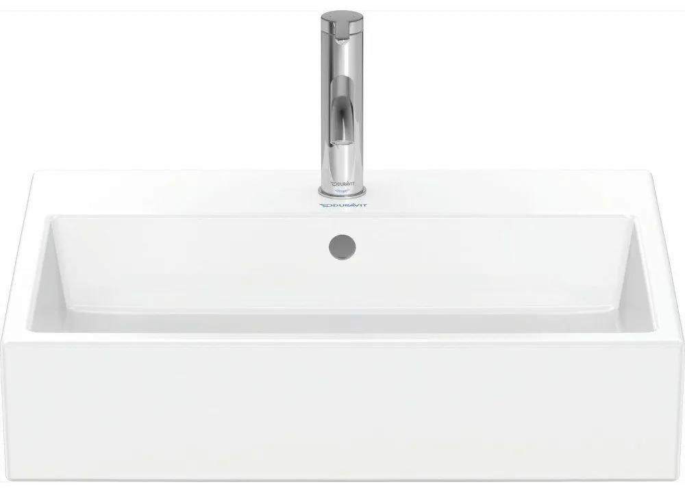 DURAVIT Vero Air umývadlo do nábytku s otvorom, s prepadom, 600 x 470 mm, biela, s povrchom WonderGliss, 23506000001