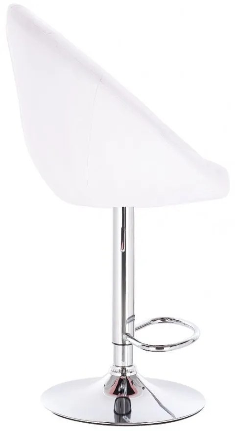 LuxuryForm DESIGN Barová stolička VERA na striebornom tanieri - biela