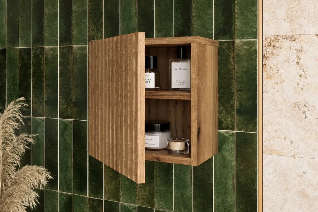 Závěsná horní koupelnová skříňka Nova 30 cm dub coast evoke