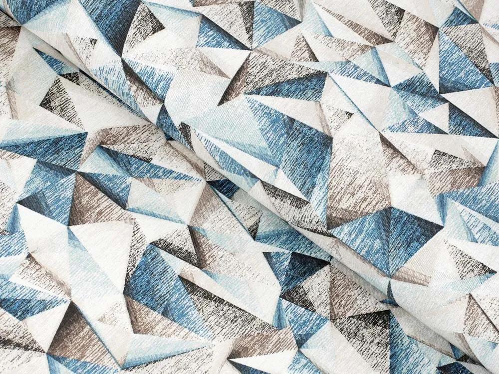 Biante Dekoračný obdĺžnikový obrus Porto PRT-007 Modro-hnedé kryštály 130x160 cm