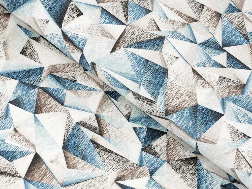 Biante Dekoračný štvorcový obrus Porto PRT-007 Modro-hnedé kryštály 100x100 cm