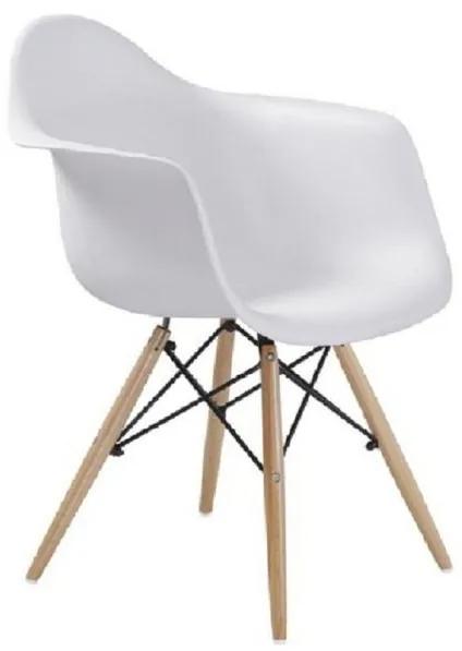 Jedálenská stolička Damen New - biela / buk