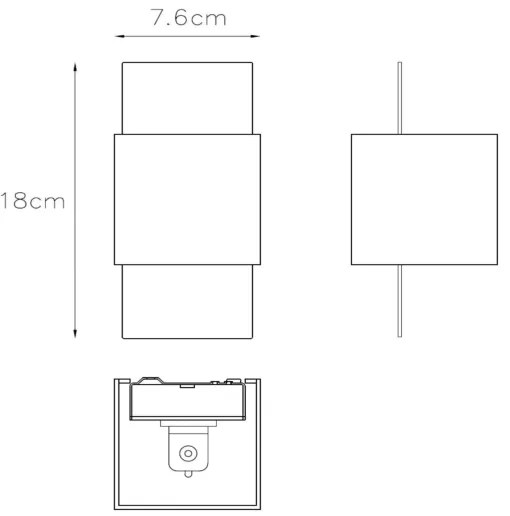 Lucide 23208/31/30 - Nástenné svietidlo CUBO 1xG9/40W/230V čierne