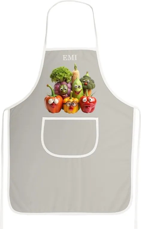 Kuchynská zástera Freshy EMI, sivá