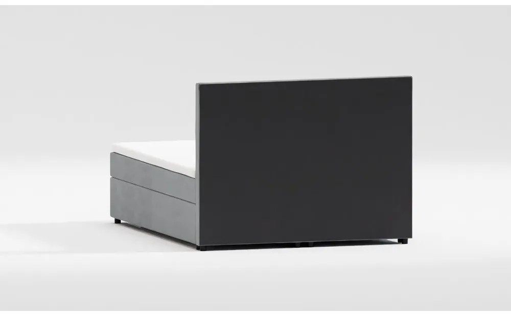 Svetlosivá boxspring posteľ s úložným priestorom 160x200 cm Rico – Ropez