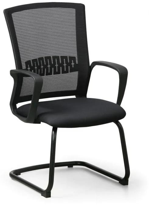 Konferenčná stolička ROY 1+1 ZADARMO, čierna