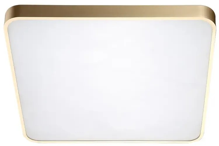 LED stropné svietidlo Quadro 50 Led CCT zlaté s diaľkovým ovládačom