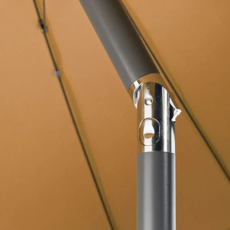 DEMA Slnečník 250 cm Tokio, khaki