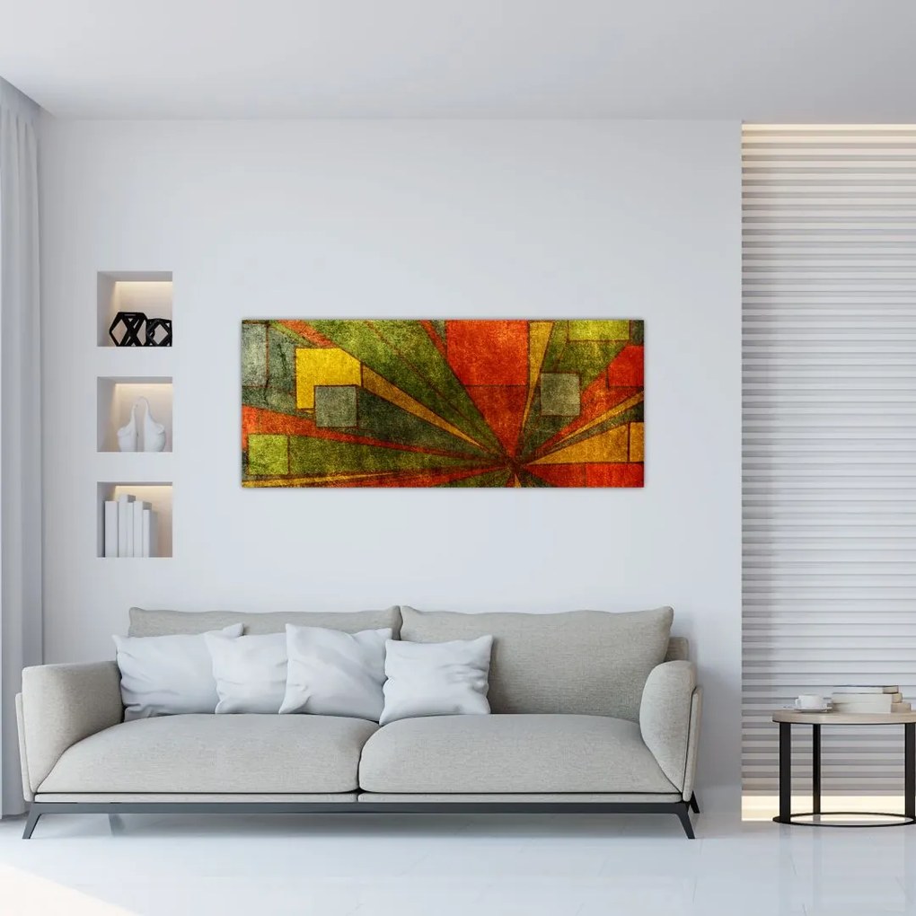 Obraz geometrické abstrakcie (120x50 cm)