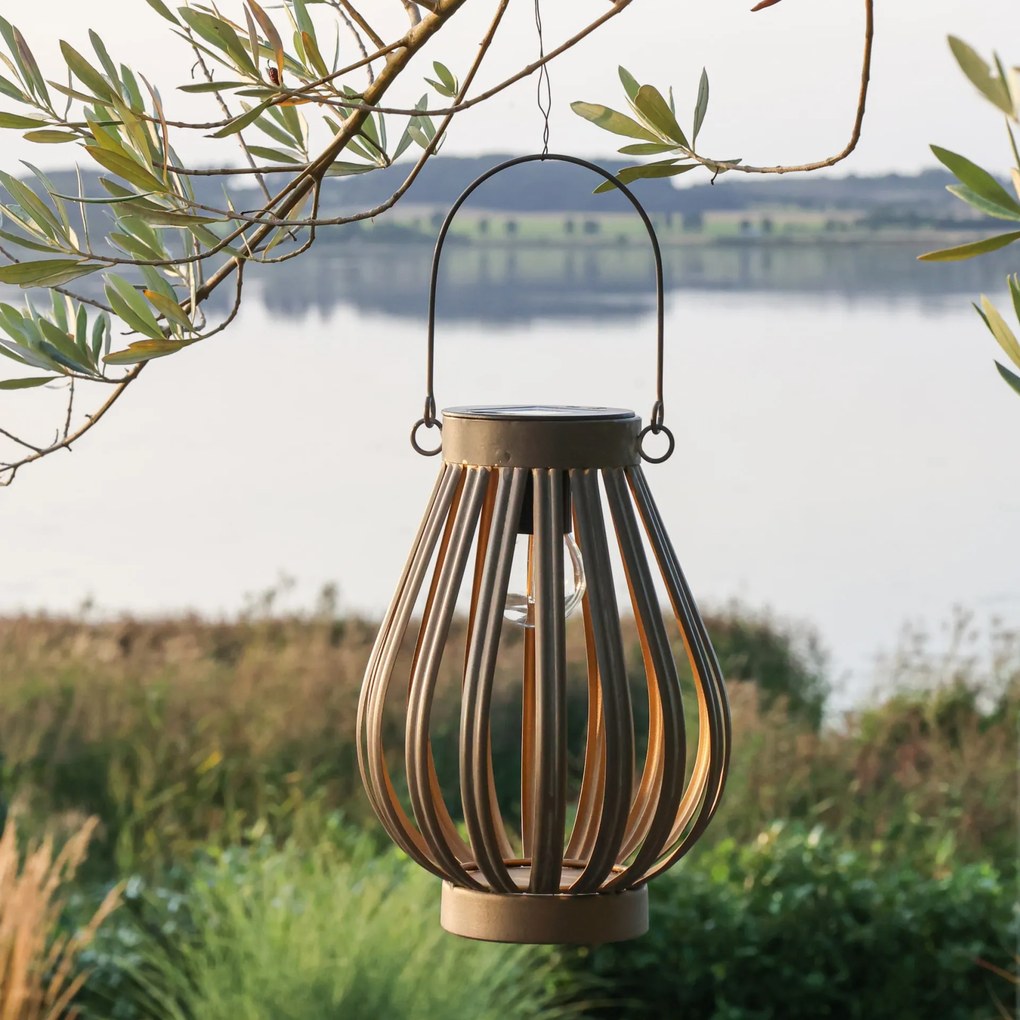 Chic Antique LED lampáš na solárne napájanie 23 cm
