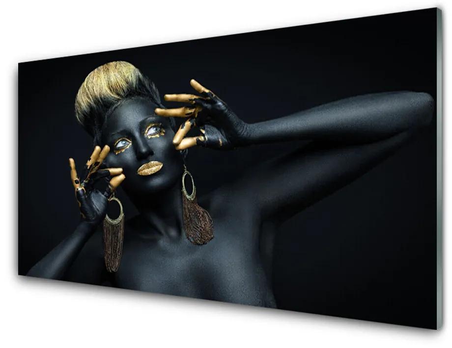 Obraz plexi Žena farba človek 100x50 cm