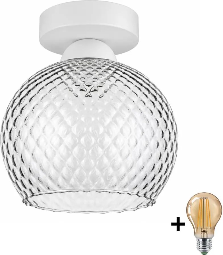 BRILAGI - LED stropné svietidlo R GLASS 1xE27/60W/230V priemer 18 cm biela/dymovošedá