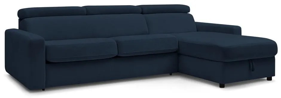 Tmavomodrá rozkladacia rohová pohovka (variabilná) Monaco – Bobochic Paris