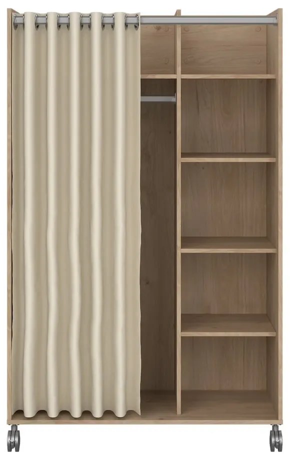 Šatníková skriňa v dekore duba v bielo-béžovej farbe 100x160 cm Kit – Tvilum
