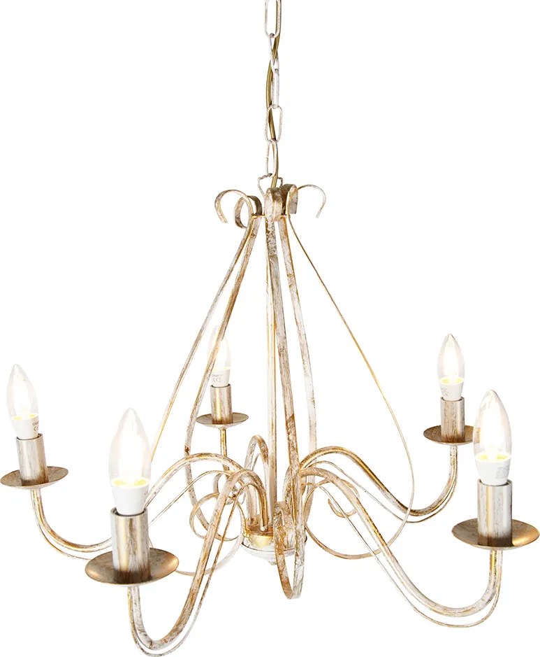 Inteligentný luster biely 5-žiarovkový vrátane Wifi B35 - Giuseppe