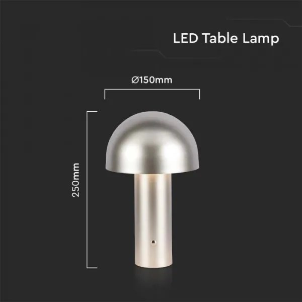 LED Stmievateľná dobíjacia stolná lampa LED/1W/5V 3000-6000K 1800 mAh zlatá