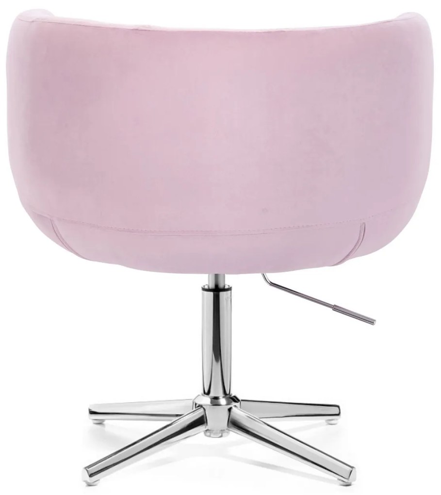 LuxuryForm DESIGN Kreslo MONTANA VELUR na striebornom kríži - levanduľa