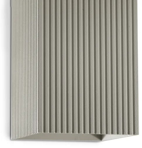 FARO 40567 - Nástenné svietidlo SOLE 2xGU10/8W/230V šedá vrúbkovaná hranatý