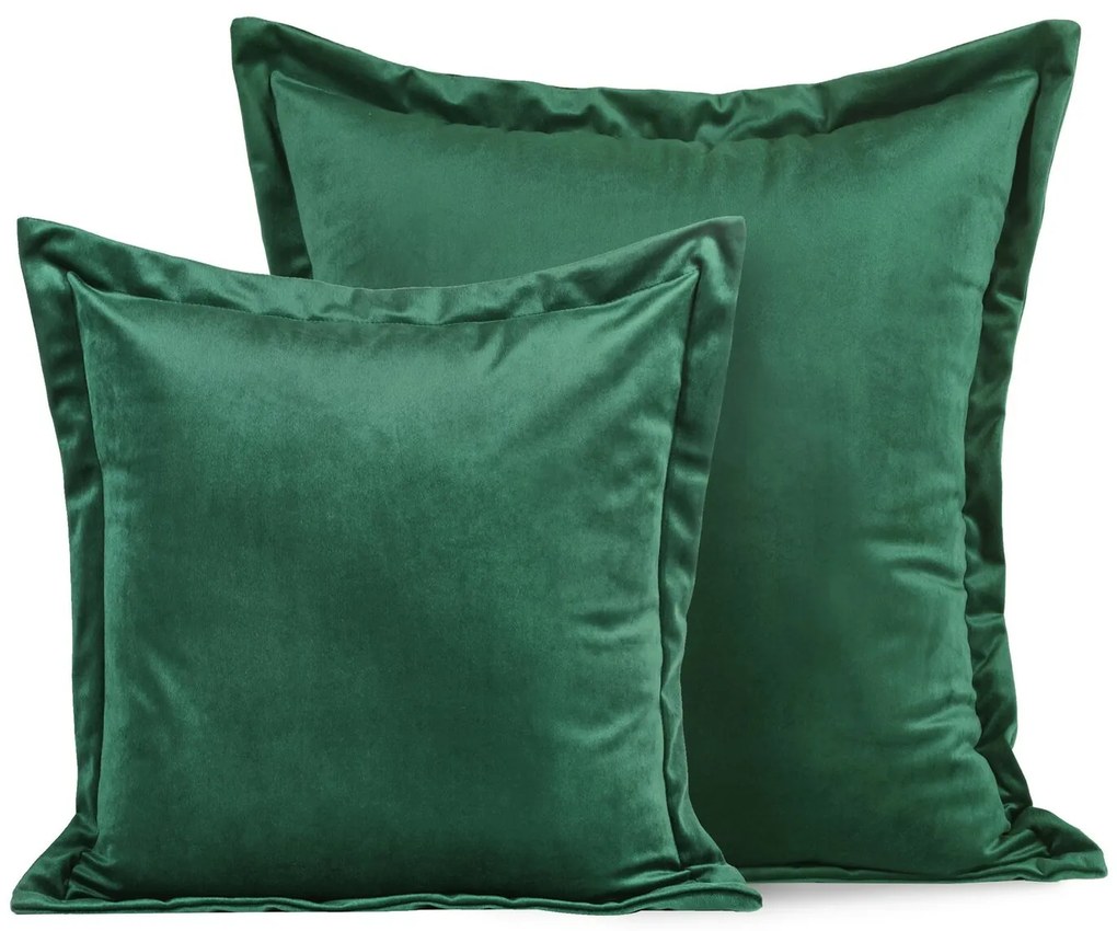 DEKORAČNÁ OBLIEČKA NA VANKÚŠ RIA 45X45 CM TMAVOZELENÁ