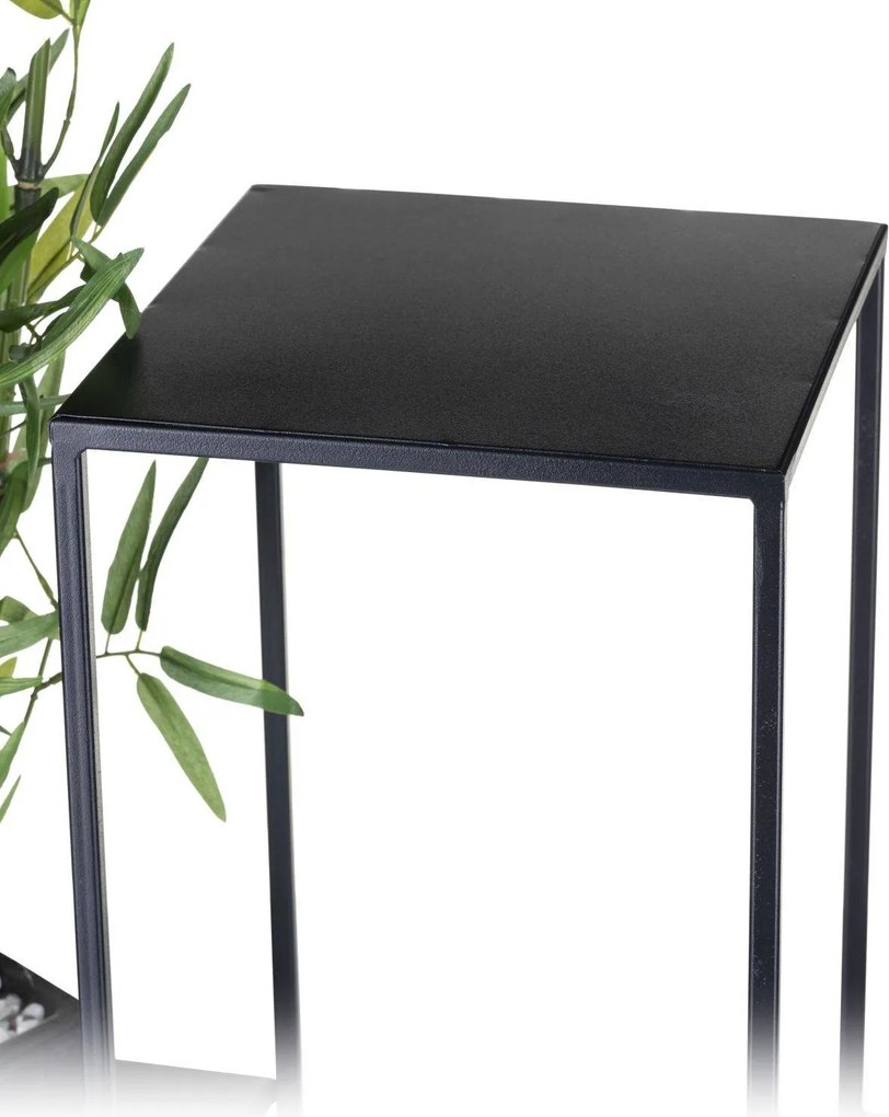 STOJAN NA KVETINÁČ ARKA 70X24X72 CM ČIERNA