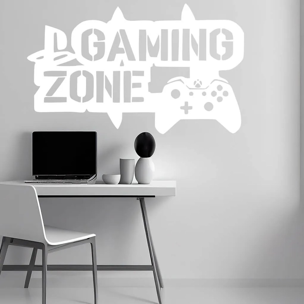 Veselá Stena Samolepka Gaming zone Farba: černá, Veľkosť: 80 X 48 cm