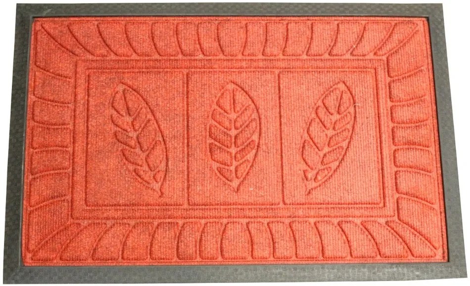 FAVE Rohožka Listy, červená, 40 x 60 cm