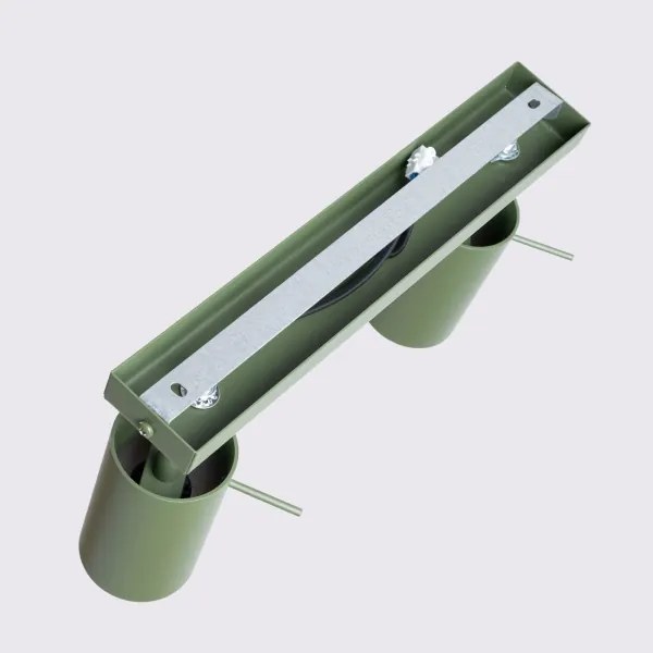 Sollux SL.1501 - Bodové svietidlo RING 2xGU10/10W/230V zelená