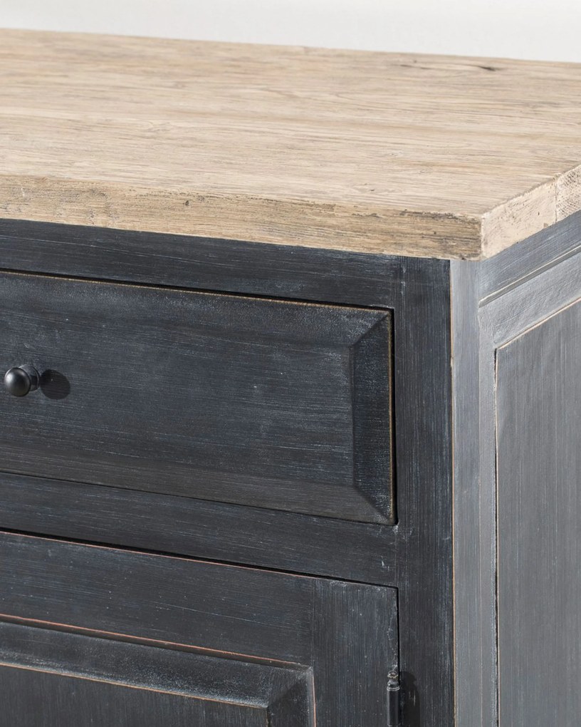 Komoda  240 x 48 x 94 old black &amp; natural