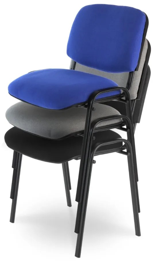 Konferenčná stolička Viva N, čierne nohy, sivá