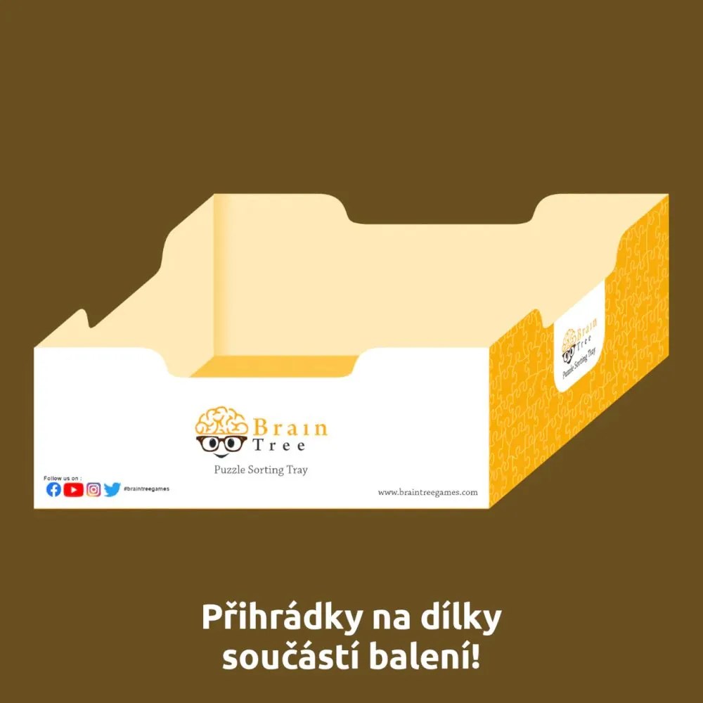 Brain Tree Puzzle Ružovo prestreté 500 dielikov