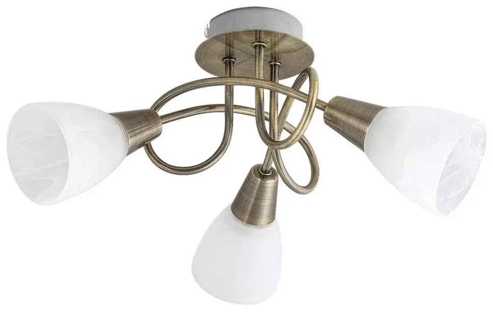 Rabalux 5533 - Prisadený luster JENNA 3xE14/40W/230V mosadz