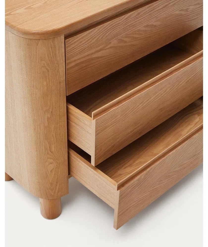 Komoda v dekore jaseňa v prírodnej farbe 120x80x40 cm Salaya – Kave Home