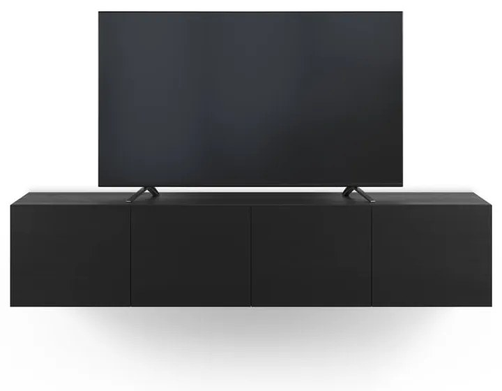 Čierny TV stolík 180x38x35 cm Daroca – Marckeric