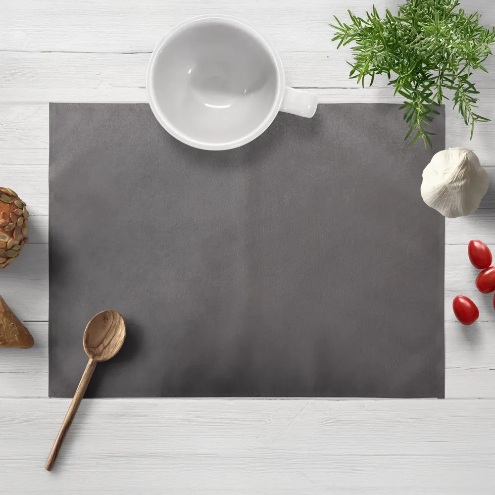 Biante Zamatové prestieranie na stôl Velvet Prémium SVP-017 Tmavo sivé 30x40 cm